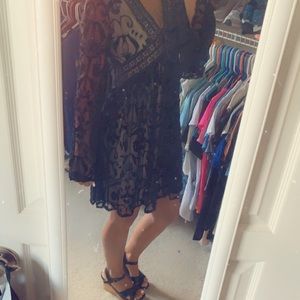 Altar’d State black velvet dress.